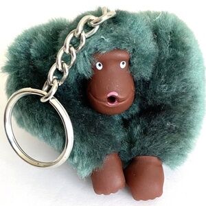 Kipling Monkey Key Chain Ring Charm Elin Light Aloe Teal
